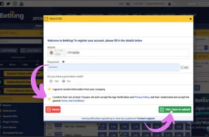 How Do You Register on BetKing in Kenya step 3